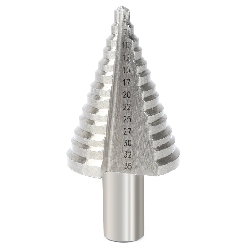 

5-35mm HSS Step Drill Bit 13 Steps Round Shank Straight Flute Step Drill Rotary Tool Essential Pagoda Drill Hardware Tool