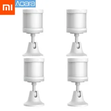 Xiaomi Aqara умный датчик человеческого тела ZigBee беспроводное соединение Встроенный светильник датчик интенсивности s управление приложением работы