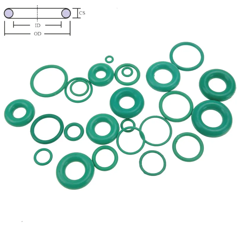 

CS 1.5mm OD 4-50mm Green Viton FKM Fluorine Rubber Oil Sealing Gasket O Ring