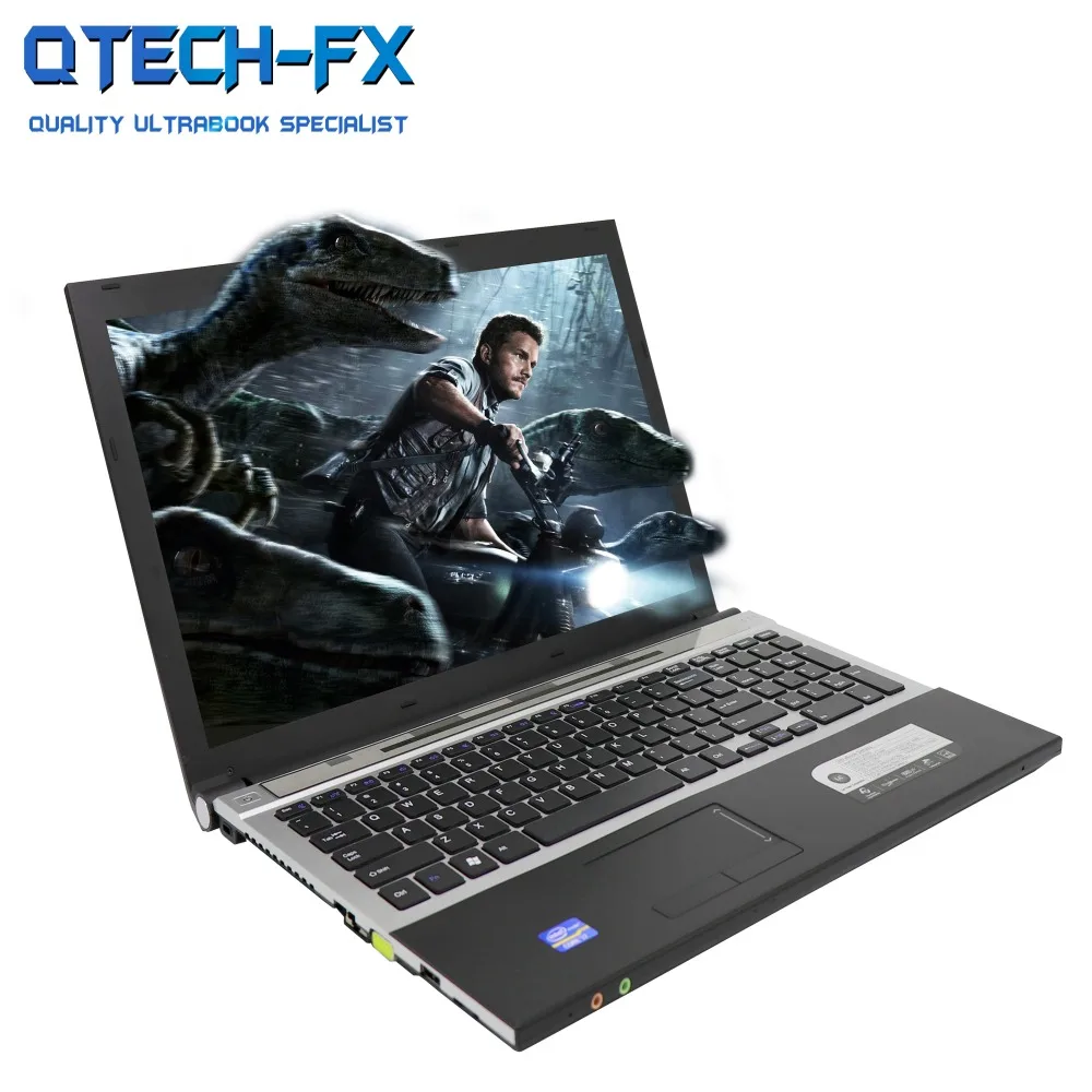 15 6 Gaming Laptop i7 8GB RAM SSD 512GB 256GB 128G Large Notebook PC DVD Metal