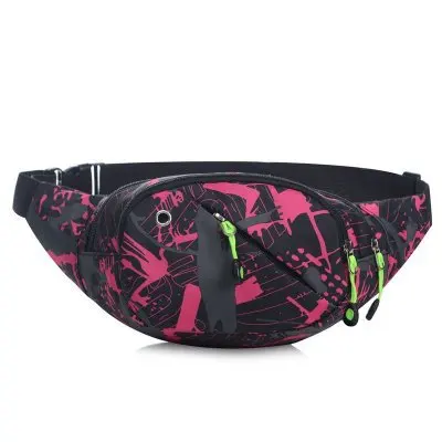 Hacmpoehue Для женщин холщовая поясная сумка для девочек и мальчиков с застежкой-молнией и нагрудная сумка в стиле casual спортивная поясная сумка