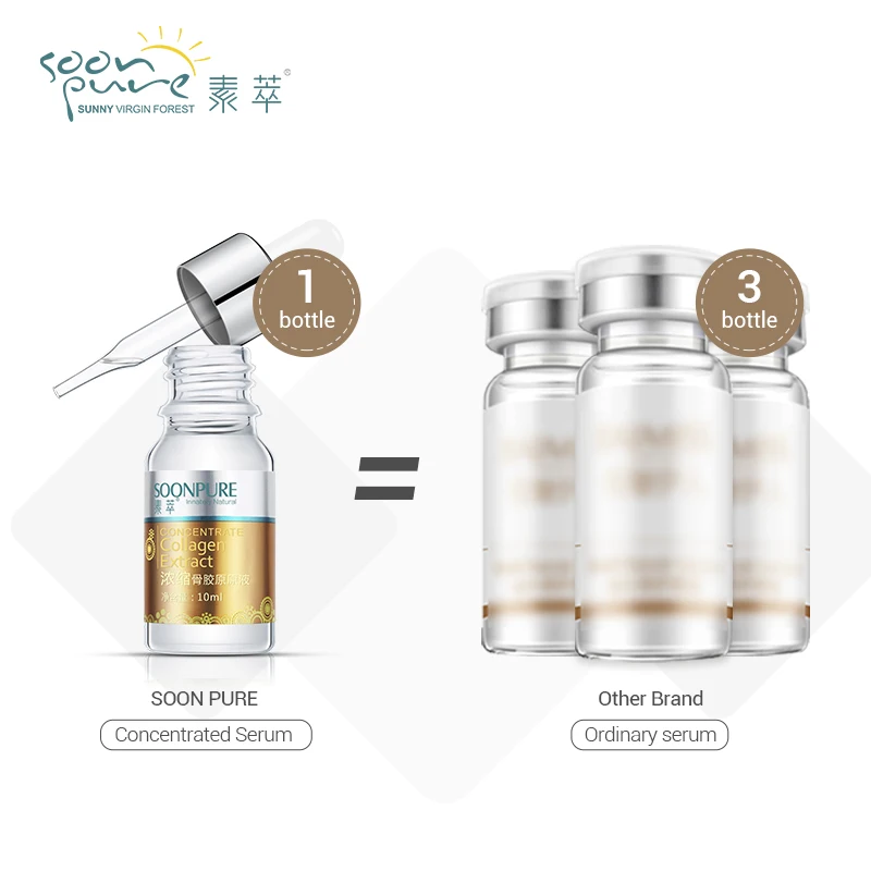 SOONPURE сыворотка для лица уход за лицом концентрированный раствор из оссеин(UC II)|stock