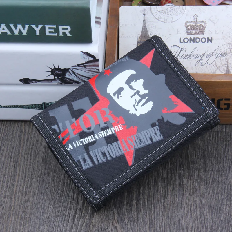 

New Personality Trifold Canvas Wallet Large Capacity Pocket Wallets for Men and Women Designer Casual Short Zipper Coin Purse