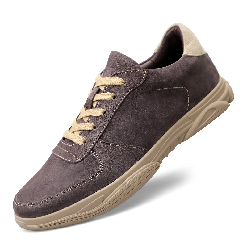

2019 Men Fashion Breathable Shoes Genuine Leather Sneaker for Men Outdoor Shoes Men Designer Sneakers for Men Leather Sneakers