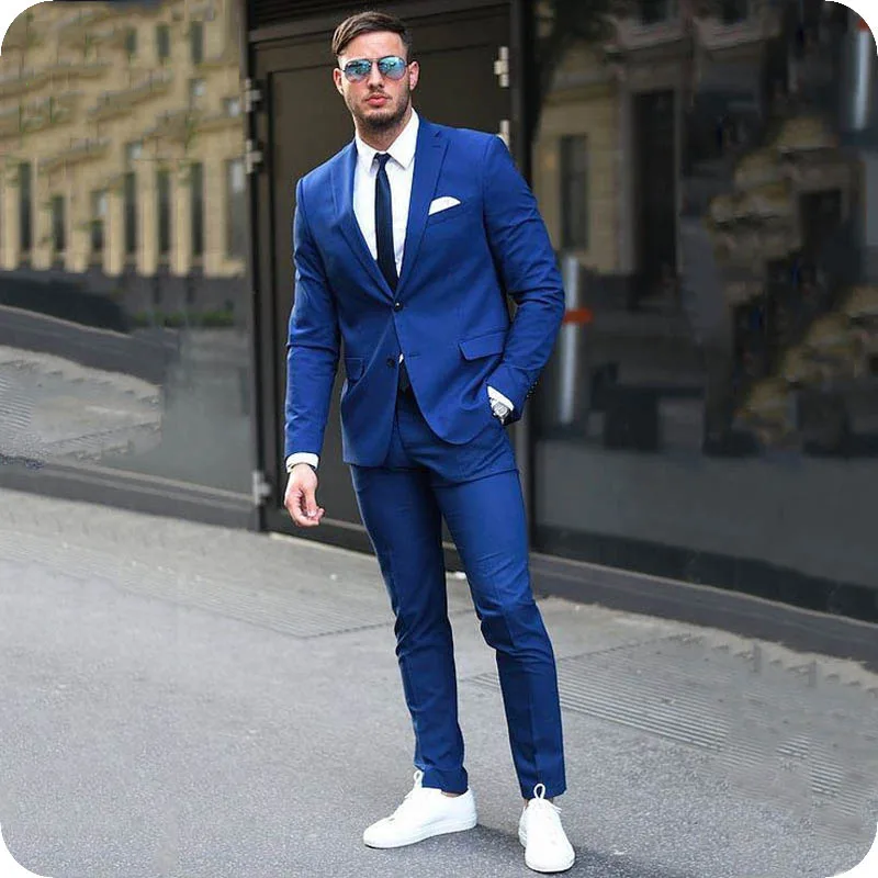 Formal Royal Blue Men Suits For Wedding 