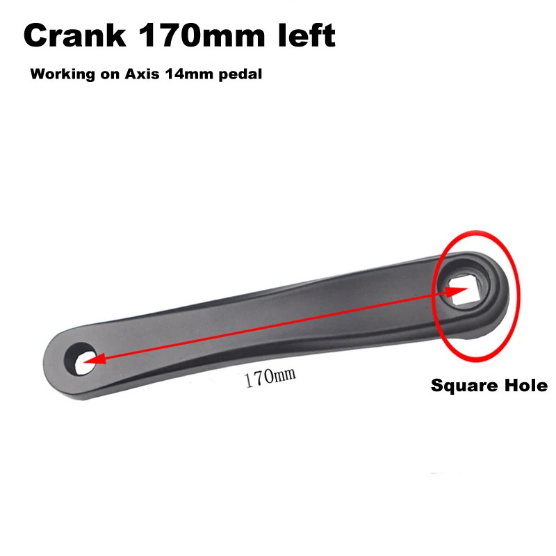 Горный велосипед crank 170 мм Велосипедный Спорт квадратное отверстие кривошипно ромбовидные отверстия шатуны Ремонт Часть левый шатун