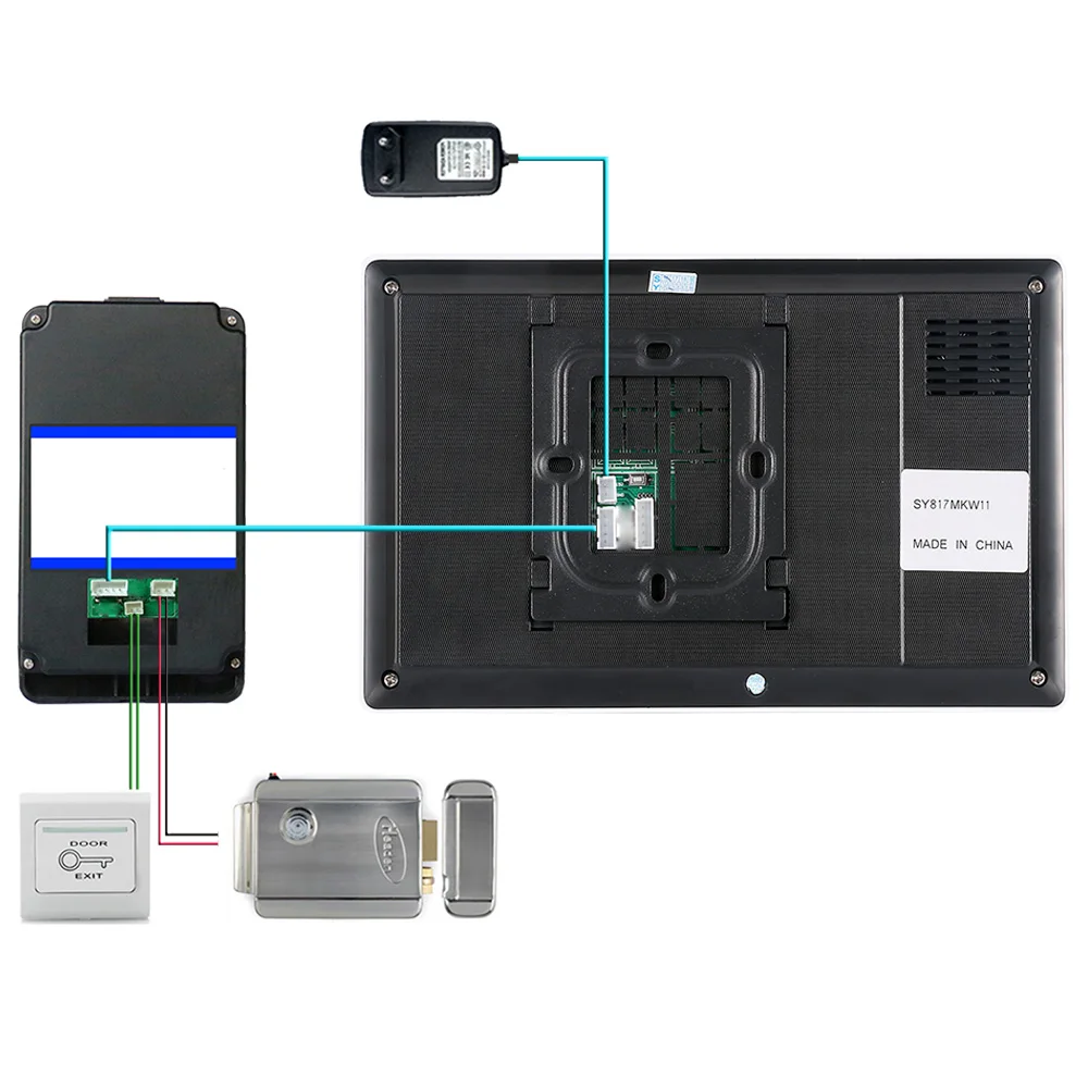 SmartYIBA 7 дюймов видеодомофон дверной звонок RFID пароль контроль доступа видео домофон камера домашний телефон с замком