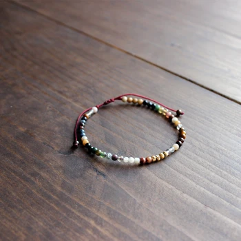 

Eastisan 12 Zodiac Lucky Stone Simple Bracelet 3mm Beads Adjustable Bracelet Hollywood Beaded Bohemia Bracelets Unisex Jewelry