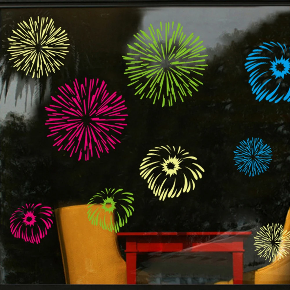 Fuochi D artificio colorati Wall Sticker Decal Casa di Carta Quadro di Arte per bambini Scuola Materna Del Bambino Soggiorno camera Da Letto Decorazione in