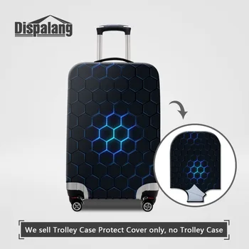 

Dispalang Geometric Print Anti-Scratch Luggage Cover Elastic Trolley Suitcase Cover Protective Baggage Cover Luggage Accessories