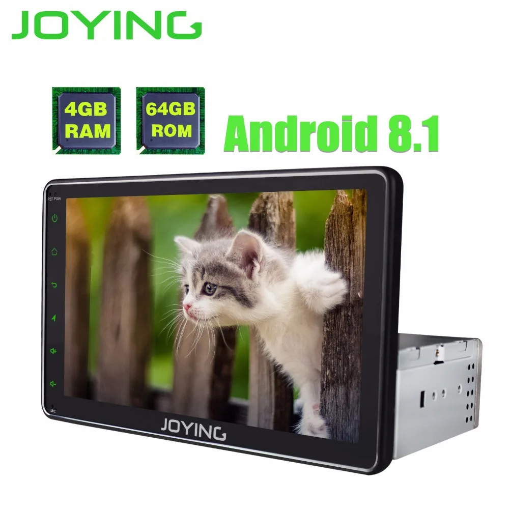 Sale JOYING 4GB Ram 64GB ROM Octa 8 core Car Radio 1din Android 8.1 auto Audio Stereo Head Unit Tape Recorder Multimedia player GPS 1