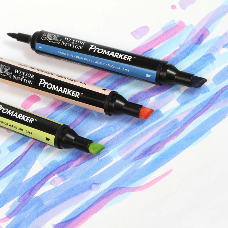 Winsor& Newton ProMarkers двухконцевые графические маркеры профессиональные ручки для дизайна красные и оранжевые
