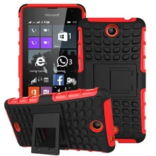 Противоударный бронированный чехол-подставка для microsoft Lumia 430, Гибридный ТПУ+ PC чехол для мобильного телефона, задняя крышка для Nokia Lumia 430 чехол