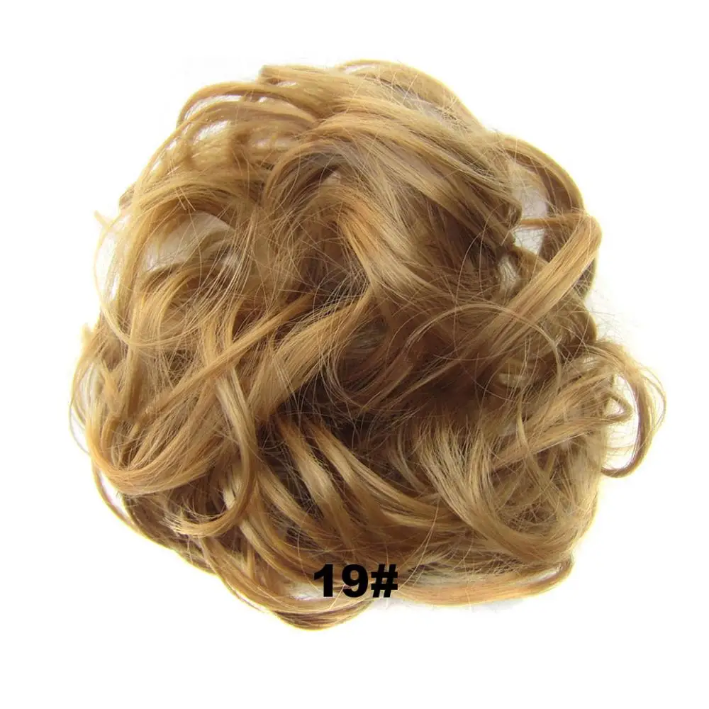Delice женский кудрявый шиньон с эластичной резинкой синтетическая резинка для волос обертка волосы грязный пучок шиньоны - Цвет: 19