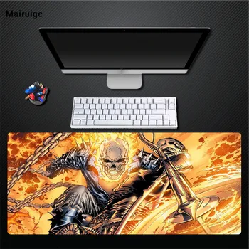

Mairuige Printing Ghost Knight Flame Pattern Large Size Rectangular Mouse Pad Computer Player Desktop Mat Game Accessories