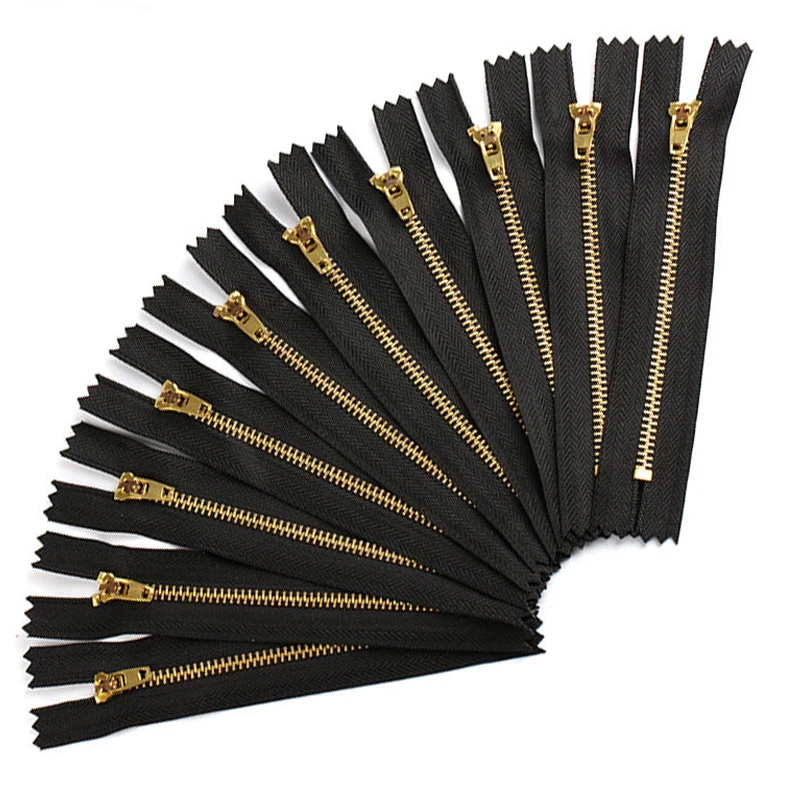 New 10pcs 13cm/15cm/18cm Auto Lock 4 Metal Zipper for Sewing zip