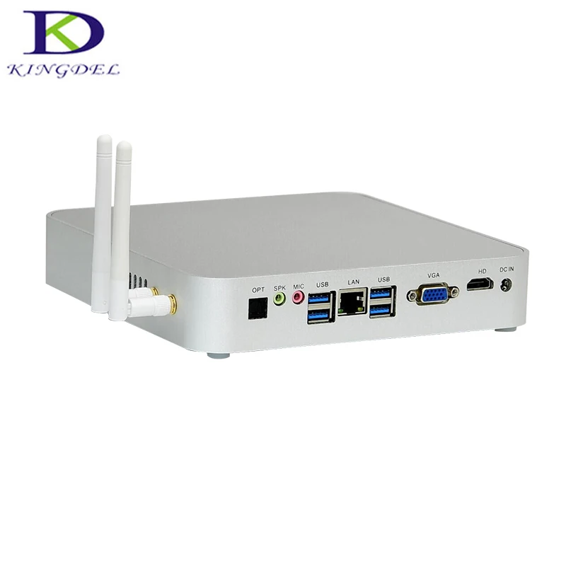 Newest htpc Core i3 5005U Broadwell mini pc with Mute Fan desktop computer WiFi 4 USB
