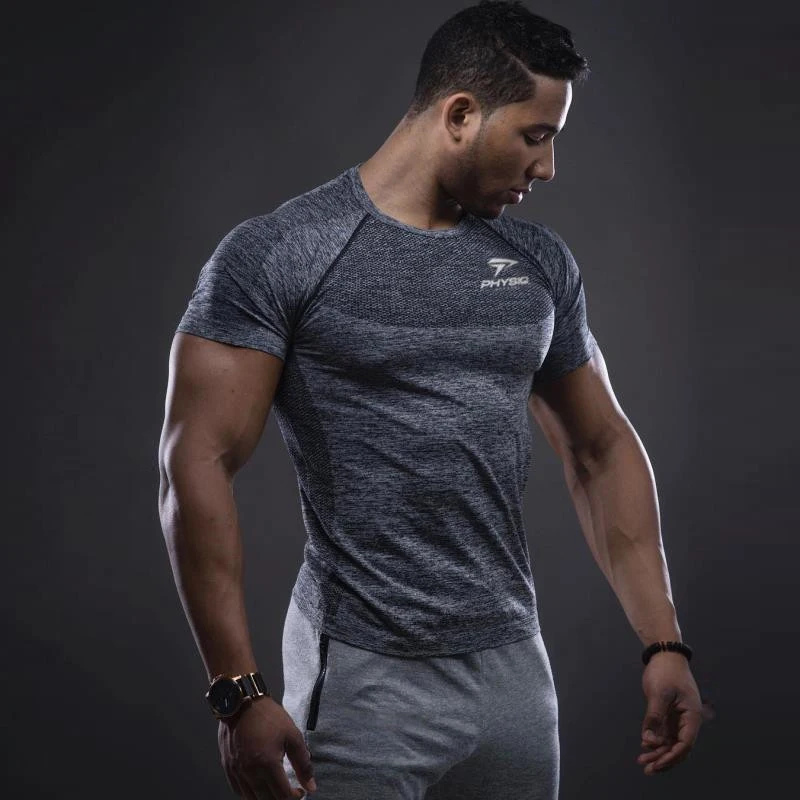 Men gyms Fitnes t shirt Skinny-5