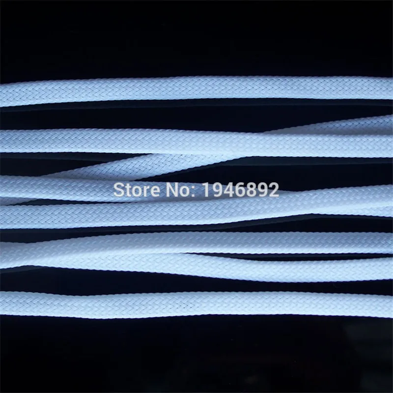

1/10/100 Meters White - High quality 4mm Braided PET Expandable Sleeving High Density Sheathing Plaited Cable Sleeves