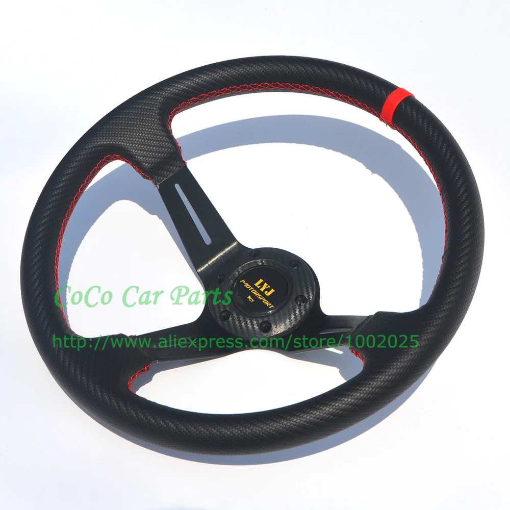 LYJ Motorsport car steering wheel cabon look (2)