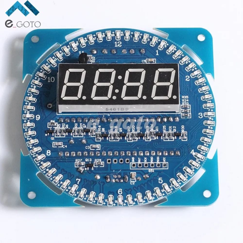 Buy DS1302 Rotating LED Display Alarm Electronic Clock