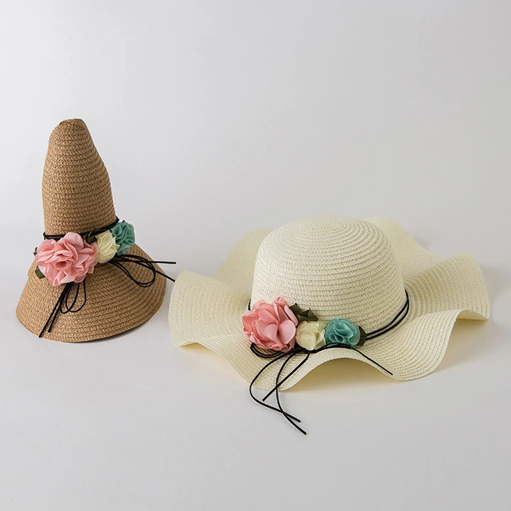 Женские соломенные колпачки в цветочном стиле пляжная кепка от солнца шапки с козырьком складной дорожный летний берет с бабочкой Czapka Z Daszkiem# BL5