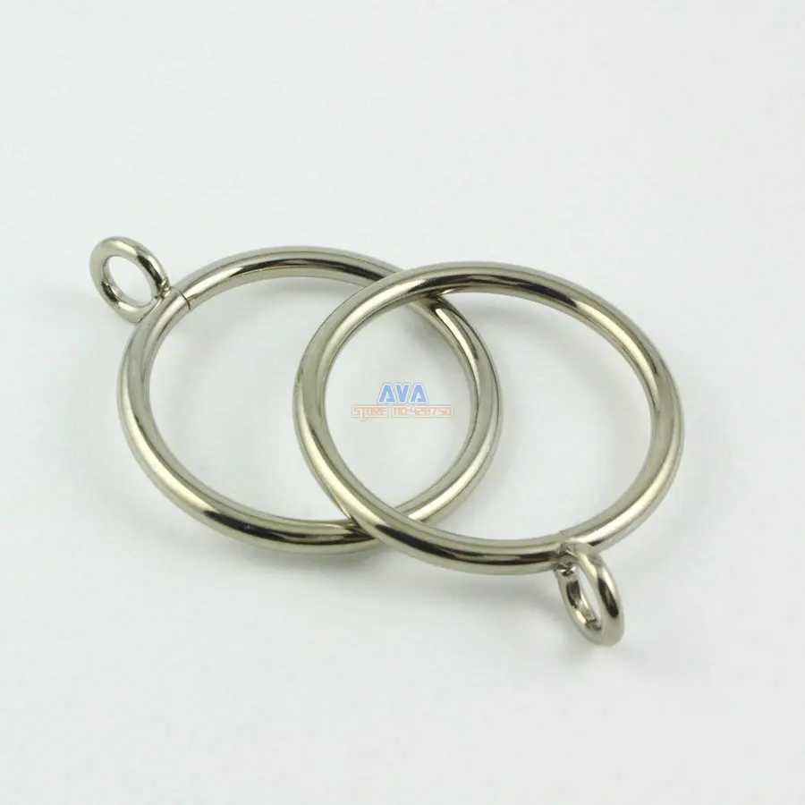 10 Pieces 38mm Silver Curtain Rings Curtain Sliding Hook Rings