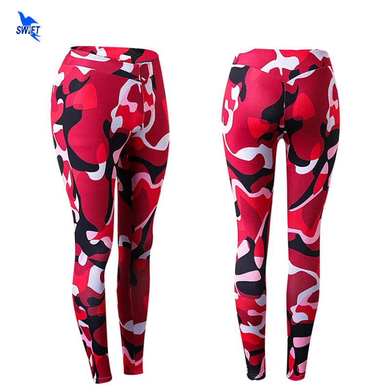 

Camo Running Tights Women Push Up Sport Leggings Yoga Pant 2020 Athletic High Quality Printed Trousers Gym Camouflage Pants Hot