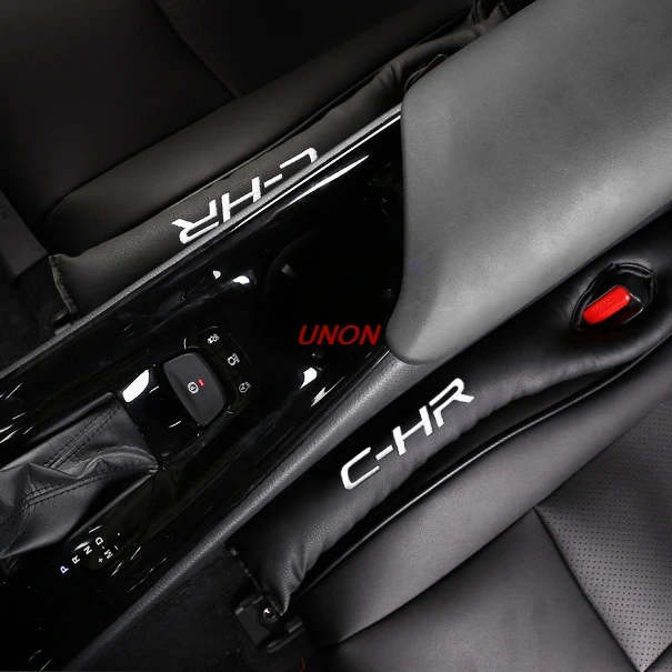 

Black FRONT CAR SEAT GAP STOPPER LEAK PROOF STOP PAD FILLER SPACER MAT for Toyota CHR C-HR 2018 2019
