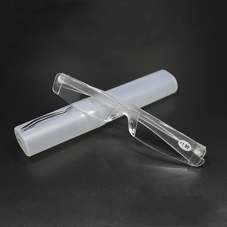 Zilead удобные очки для чтения без оправы, прозрачные линзы из смолы для женщин и мужчин, портативные очки для пресбиопии с ручкой+ 1. 0.+ 4,0 с чехлом