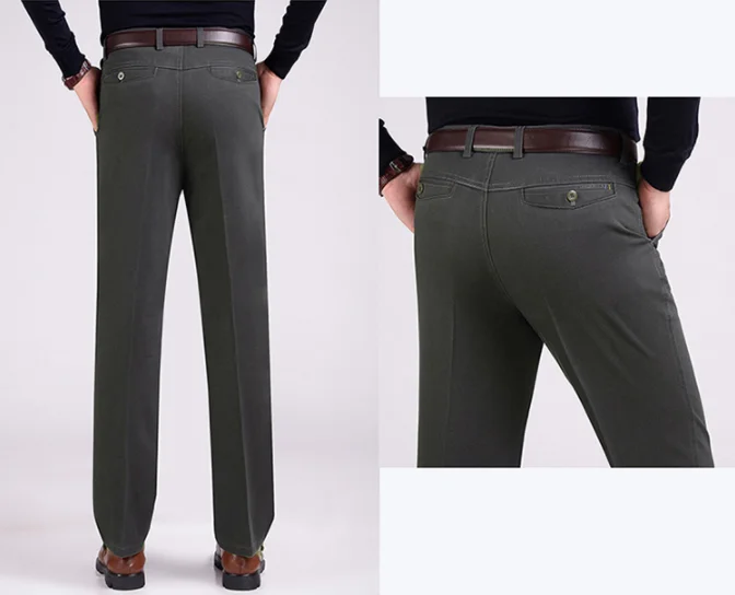 2019 классические мужские брюки для отдыха лето осень одежда свободные дышащие мужские брюки, большой размер 29-40 деловые рабочие брюки