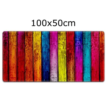 

Large mouse pad 1000x500mm Colorful Wood Laptop Gaming Mice Mousepad Anime Cartoon Print Anti-slip Game Mouse Pad