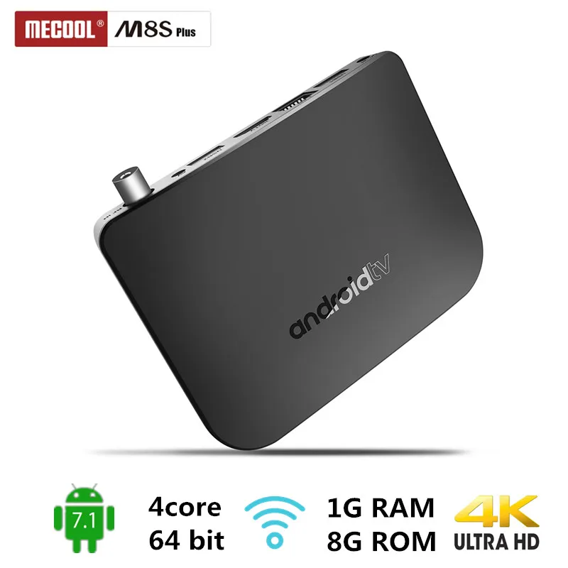 

MECOOL M8S Plus DVB - T2 TV Box Android 7.1 Amlogic S905D 1GB RAM 8GB ROM WiFi Set Top Box 4K Set-top Box