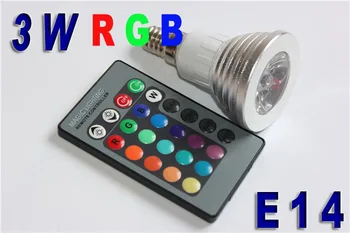 

3W E14 RGB LED Bulb spot 16 Color Change Lamp spotlight bulbs 110v-240v for Home Party decoration with IR Remote