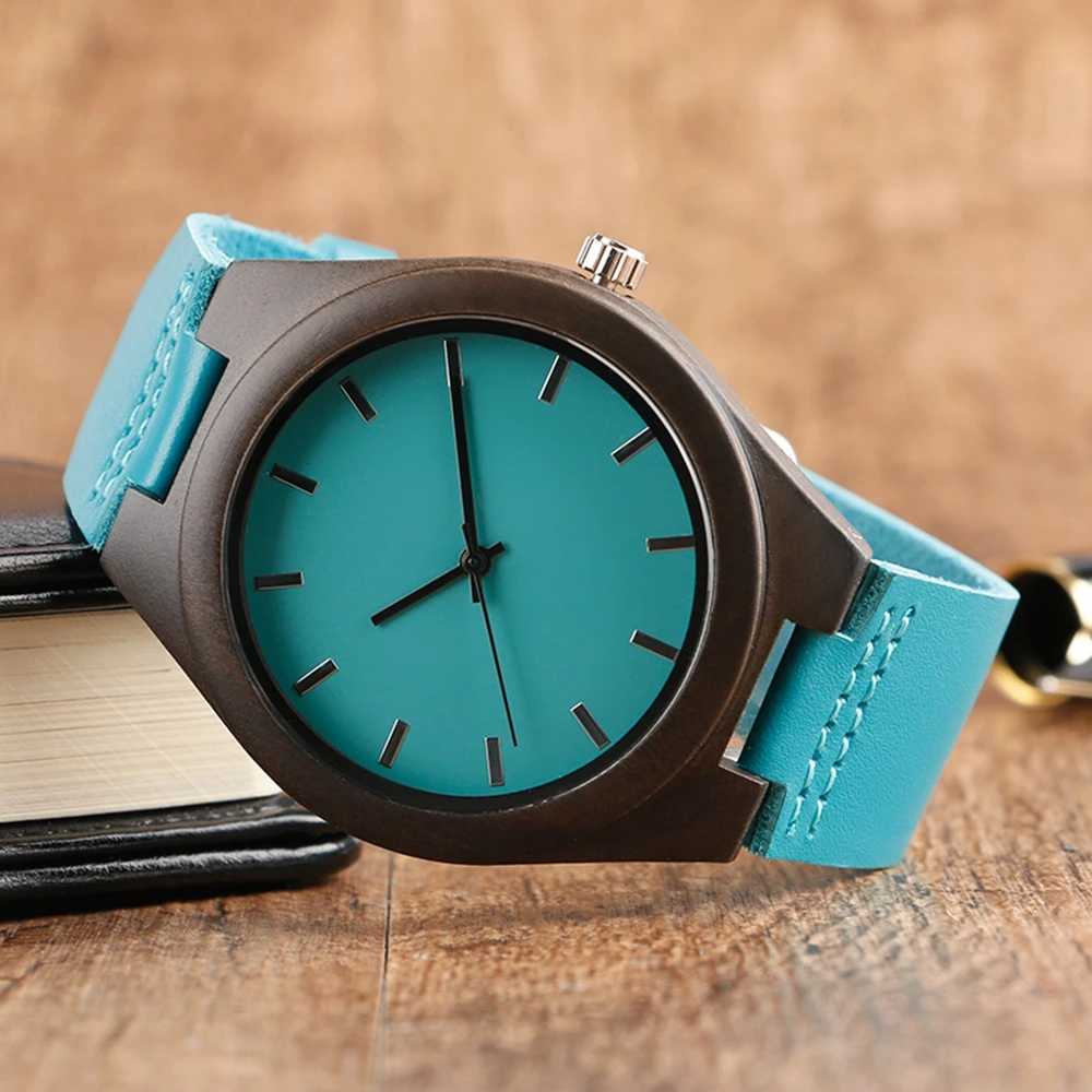 YISUYA Wood Bamboo Wrist Watch Modern Quartz Women Casual Analog Genuine Leather Band Strap Novel Men Minimalist mesa de madera (9)