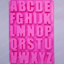 1 шт. день большой Алфавит Письмо силиконовые формы мыло Плесень торт выпечка кекса формы для выпечки Шоколад Мыло