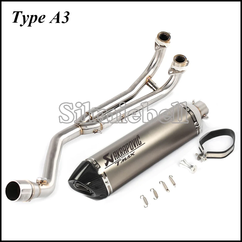 T-MAX 530 akrapovic выхлопной мотоцикл T MAX 530 Escape slip on link pipe для Yamaha TMAX 530 TMAX 500 TMAX530 TMAX500 2008 - Цвет: Type A3