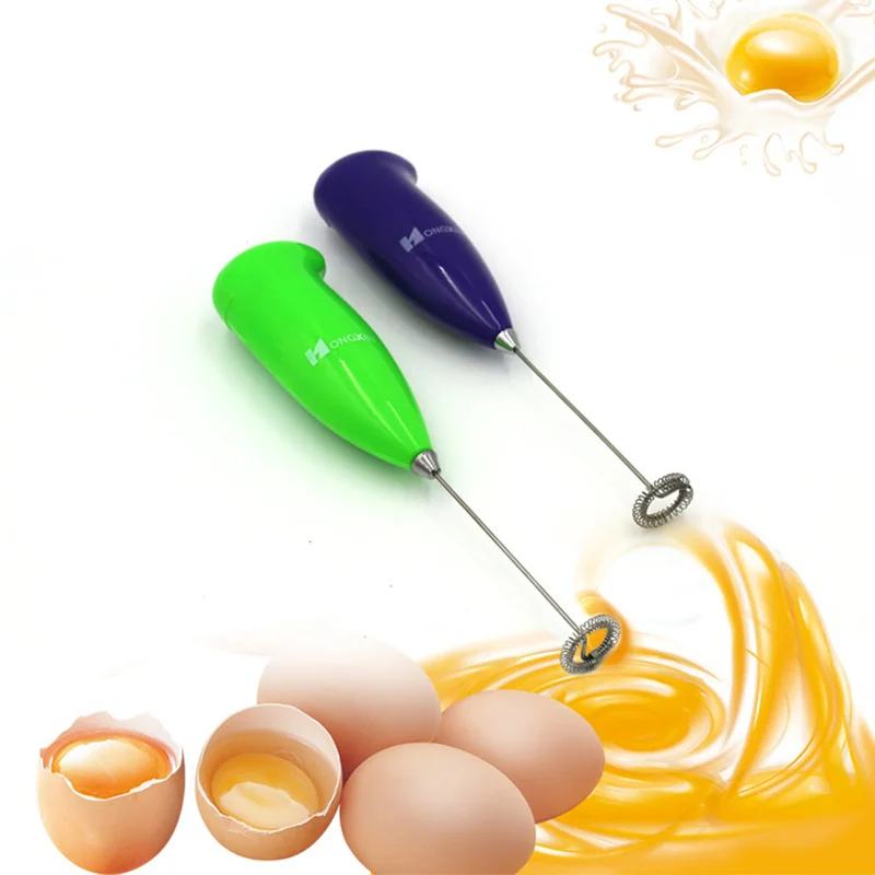 1pc Electric Egg Beater Milk Drink Coffee Whisk Mixer Frother Foamer Mini Handle Stirrer Practical Cooking Tool Kitchen