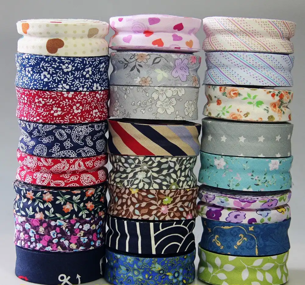 floral printing ironed single fold cotton bias tape bias binding