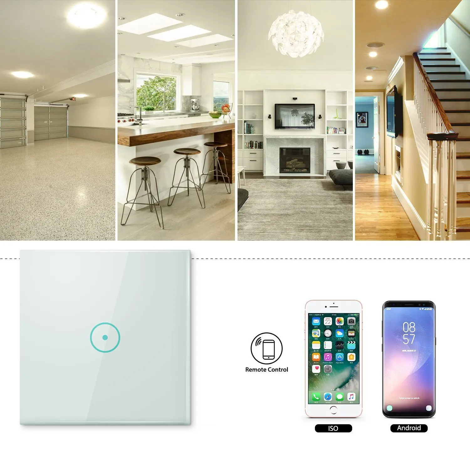 Дистанционный переключатель освещения Wifi умная работа с Amazon Alexa Google Home
