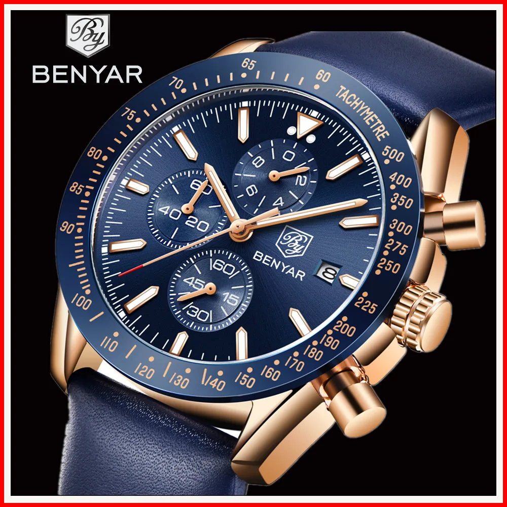 

BENYAR 2019 New Men Watch Business Full Steel Quartz Top Brand Luxury Casual Waterproof Sports Male Wristwatch Relogio Masculino