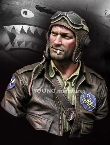 

1/10 Resin Bust Flying Tigers Pilot Not Assembled Uncolored
