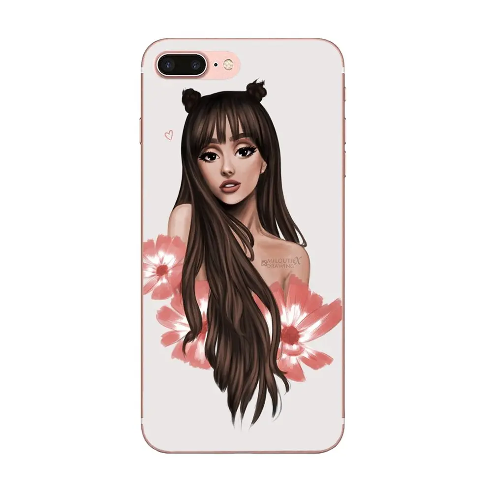 Защитный чехол из ТПУ Ariana Grande для Apple iPhone 4 4S 5 5C 5S SE 6 6S 7 8 Plus X XS Max XR|Чехлы-накладки| |