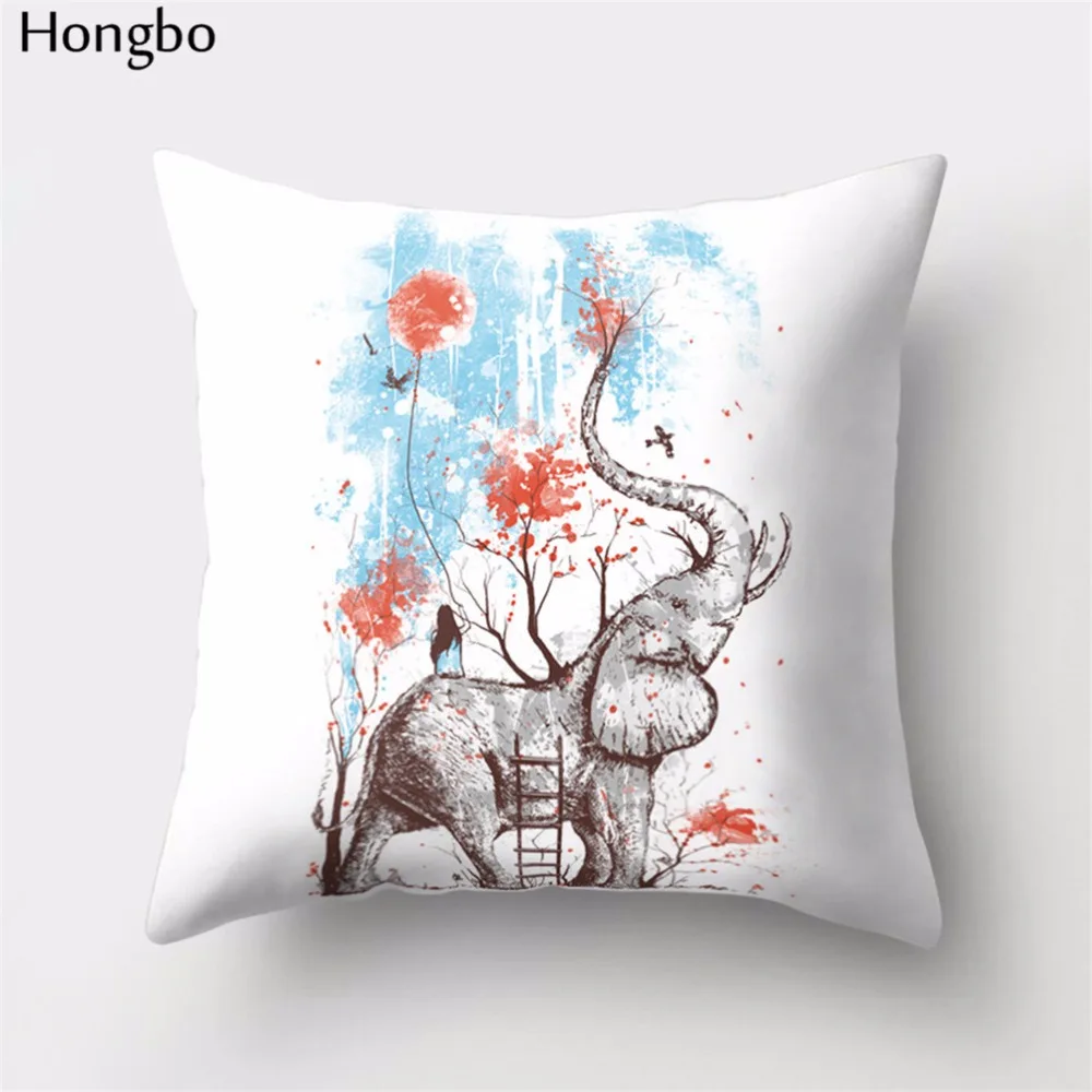 1 шт. декоративная наволочка с принтом слонов|cushion case|throw pillow coverscover cushion |