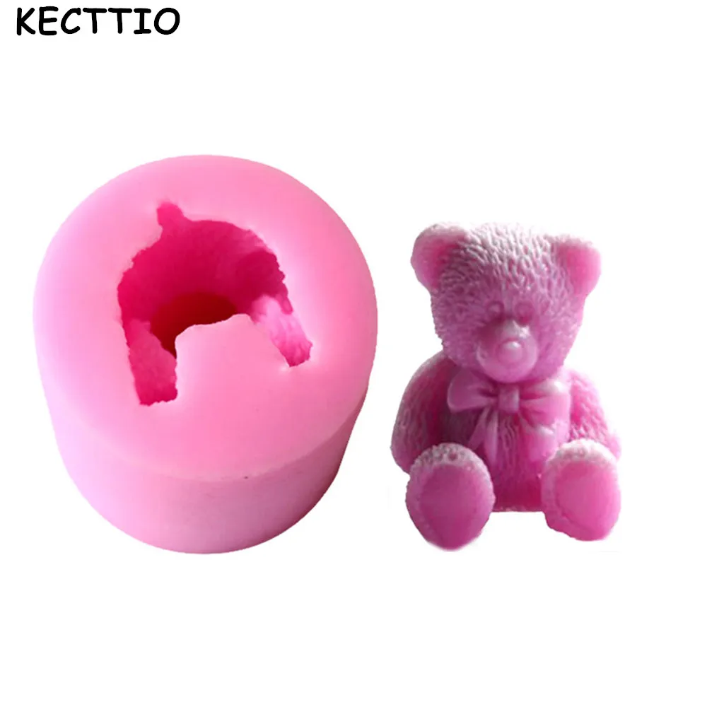 

1 PC Animal Bear shape Silicone Fondant Soap 3D Cake Mold Cupcake Jelly Candy Chocolate Decoration Baking Tool Moulds Freeship