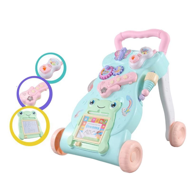 Детские четыре колеса баланс первые шаги автомобиль дети игрушка-тележка для ребенка Sit-to-ходунки ранняя образовательная музыка