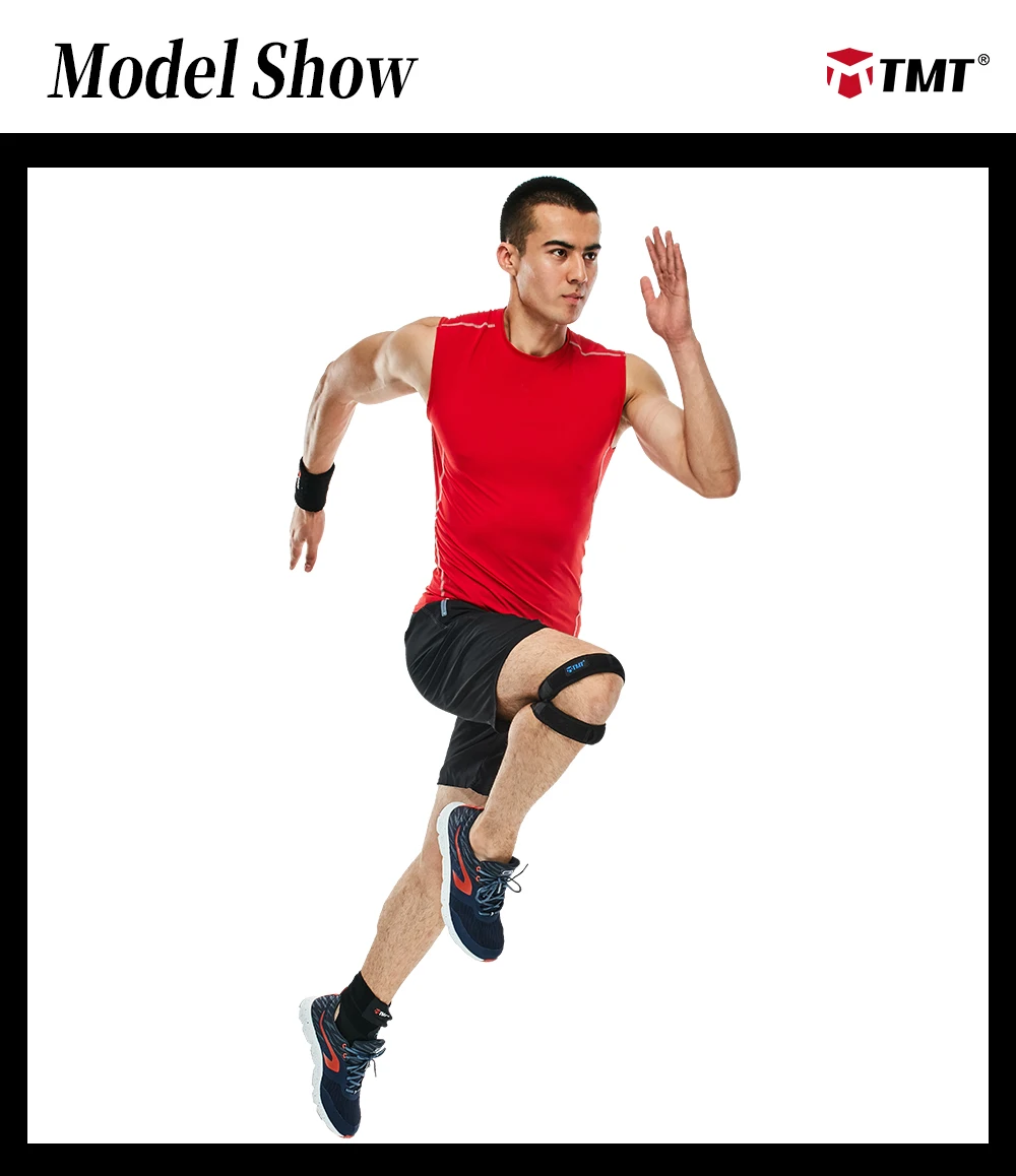 TMT эластичная Поддержка коленной чашечки регулируемая поддержка колена коленный фиксатор протектор волейбольный наколенник ремень Спортивная безопасность наколенники