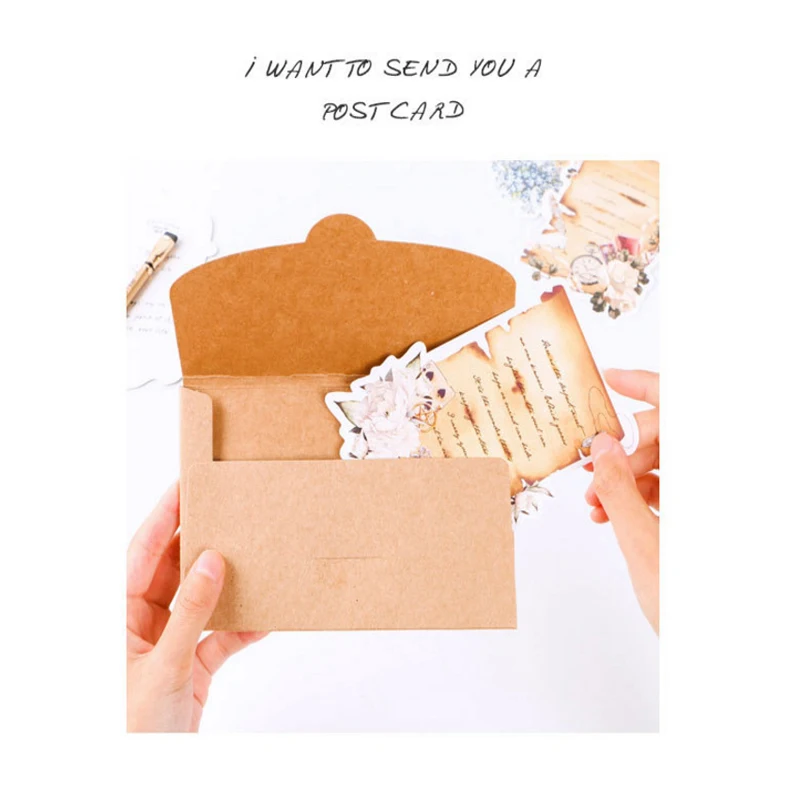 30 шт./лот короткие мелодии в облако формы коробку открытка комплект открытка конверт подарок на день рождения карты DIY подарки