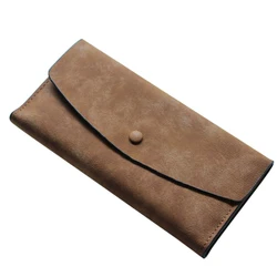 

New brand 2015 Fashion Women Wallets Purse Soft Long Lady money clip Bag solid color