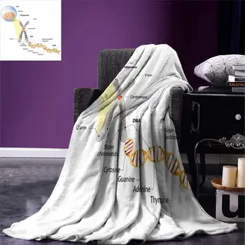 

Blanket Cell Chromosome DNA Gene Genome Study Double Helix Evolution Science Research Warm Rectangle Blanket
